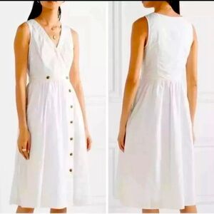 Crew white cotton poplin Rosina shirt dress size 00